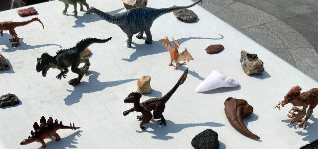 Luke's Deadly Dinosaurs visit Greystones Library!